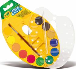 Crayola палітра акварельних фарб з пензликом 53-8434