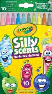 Crayola набор фломастеров Silly Scents Шутник Washable с ароматом 10 шт 256340.024
