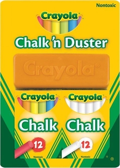 Crayola набор мела с щеткой для удаления 256418.012