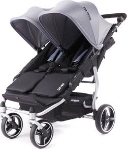 Baby Monsters прогулочная коляска для двойни Easy Twin silver шасси серый BMT3.0S-10002_011