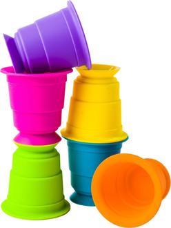 Fat Brain Toys іграшка тактильна М'які чашки Suction Kupz 6 шт F183MLafk