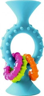 Fat Brain Toys прорезыватель-погремушка на присосках pipSquigz Loops бирюзовый F166MLafk