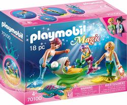 Playmobil конструктор сім'я з коляскою-черепашкою 70100ep