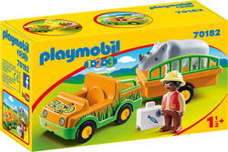 Playmobil конструктор Джип с прицепом и носорогом 70182ep