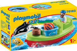 Playmobil конструктор Рыбак с лодкой 70183ep