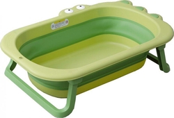 Babyhood ванночка складная Крокодил Зелёная BH-327G