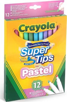 CRAYOLA набор фломастеров Supertips washable пастельные цвета 12 шт. 58-7515