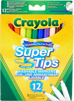 Crayola набор фломастеров Supertips Washable 12 шт (1) 7509