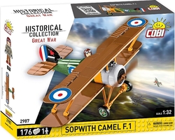COBI конструктор Первая Мировая Война Самолет Сопвич кэмел F1, 176 деталей Самолет Сопвич кэмел F1, 176 деталей COBI-2987