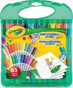 CRAYOLA портативный набор для рисования в кейсе с мини-фломастерами (washable) и бумагой 04-5227