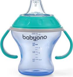 BabyOno поилка-непроливайка с мягким носиком "Natural nursing" 180 мл Мятный 1456/01bo