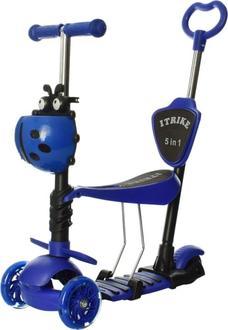 iTrike самокат 5в1 Maxi JR 3-026-DBL blue 23977ber