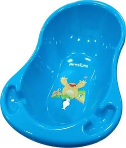 Tega ванночка 102 см со сливом  LUX Монстрики (голубой) MN-005ODPŁYW-126