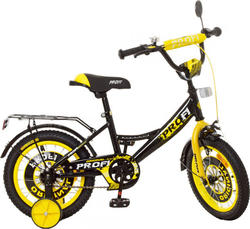 PROF1 велосипед детский 2-х кол 14 дюймов XD1443 Original boy black/yellow 22787ber