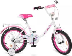 Prof1 велосипед дитячий 2-х кол 16д Flower Y1685 white/pink 22826ber