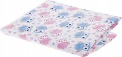 Akuku пелюшка 55 x 70 см голубые/розовые совы A0254