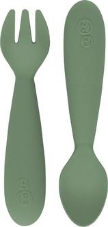 EZPZ набор столовых приборов (ложка и вилка) оливковый MINI UTENSILS OLIVE