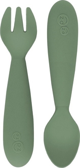 EZPZ набор столовых приборов (ложка и вилка) оливковый MINI UTENSILS OLIVE