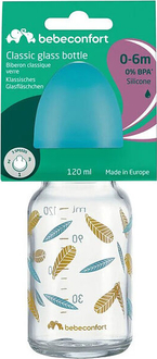 Bebe Confort бутылочка для кормления стеклянная 120ML S.1, с силиконовой пустышкой, Little Buddies 3102202050