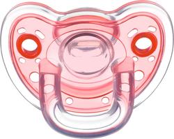 Bebe Confort пустушка силіконова Natural Physio 0/6 месяцев красно-прозрачная 3104201240
