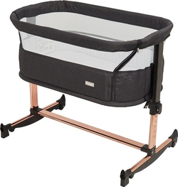 BabyGO детская кроватка-качалка 2в1 Vivaldi черно-золотая 4654