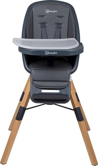 BabyGO дитячий стільчик для годування 3в1 Carou 360° серый 5751