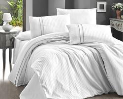 First Choice КПБ сатин де люкс сімейний stripe style beyaz (white) m017894