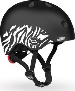 Scoot&Ride шлем защитный детский с фонариком (XXS/XS) зебра SR-181206-ZEBRA
