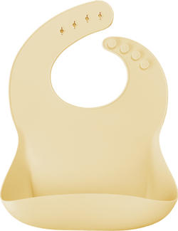 MinikOiOi нагрудник силиконовый 100% Basics  Mellow Yellow 101020056