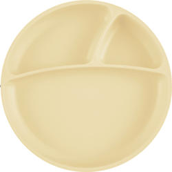 MinikOiOi тарелка секционная на присоске силиконовая Portions Mellow Yellow 101050006