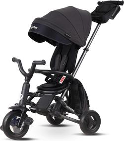 Qplay складной трехколесный велосипед Nova + Rubber Exclusive Black S700-13Nova+RubberEBlack