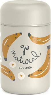 Suavinex термос Go natural 400 мл бежевый, желтый банан 401504bbg