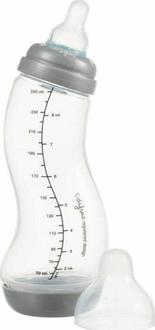 Difrax антиколиковая бутылочка с силиконовой соской Variflow 1-2-3 Natural 250 мл серый 712