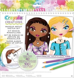 Crayola набор для творчества "Юный визажист" большой, с наклейками и трафаретами, 40 страниц 04-1056
