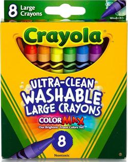 Crayola набір великої воскової крейди ultra-clean washable 8 шт (1) 52-3282