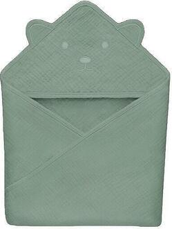 Lionelo полотенце Muslin Hooded Towel  GREEN FOREST LO-MUSLIN HOODED TOWEL GREEN FOREST