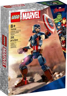 Lego конструктор Super Heroes Marvel "Фігурка Капітана Америка для складання" 76258erc