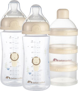 Bebe Confort набір для годування Physio Air 270 мл 2 шт. з диспенсером Sand 3102202360