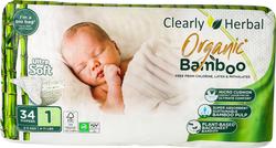 Clealry Herbal подгузники Bamboo размер 1(2-5 кг), 34 шт. 1133bbg