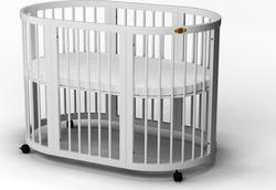 #IngVart ліжечко трансформер SMART BED ROUND Біле -40% 