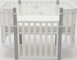 Sonto бортики дышащие Sleepset молочный с принтом 120х60 см С закругленными углами 0019