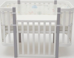 Sonto бортики дихаючі Sleepset молочний з принтом 120х60 см С закругленными углами 0019