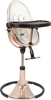 Bloom стільчик для годування Fresco Rose gold/rose gold золотистий з чорним з вкладишем coconut white U10515-GRB\E10516-CWL