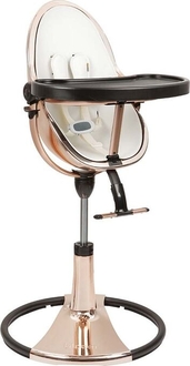 Bloom стільчик для годування Fresco Rose gold/rose gold золотистий з чорним з вкладишем coconut white U10515-GRB/E10516-CWL