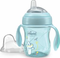 Chicco поильник с мягким носиком "Transition Cup" 200 мл голубой 06911.25