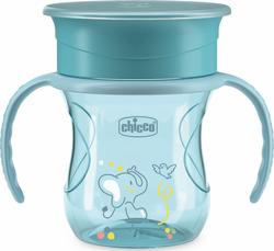 Chicco чашка-непроливайка для питья "Perfect Cup" 200 мл голубая 06951.25