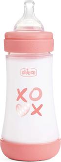 Chicco бутылка пластиковая Perfect 5 силиконовая соска 240 мл девочка 20223.11.40