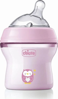 Chicco пляшка пластикова Natural Feeling силіконова соска 150 мл девочка 81311.10