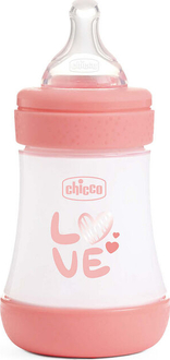 Chicco пляшка пластикова Perfect 5 силіконова соска 150 мл девочка 20211.11.40