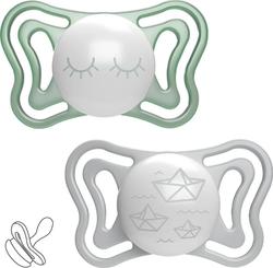 Chicco пустышка Physio Light силиконовая люминесцентная 2 шт. от 16 до 36 месяцев 71039.41